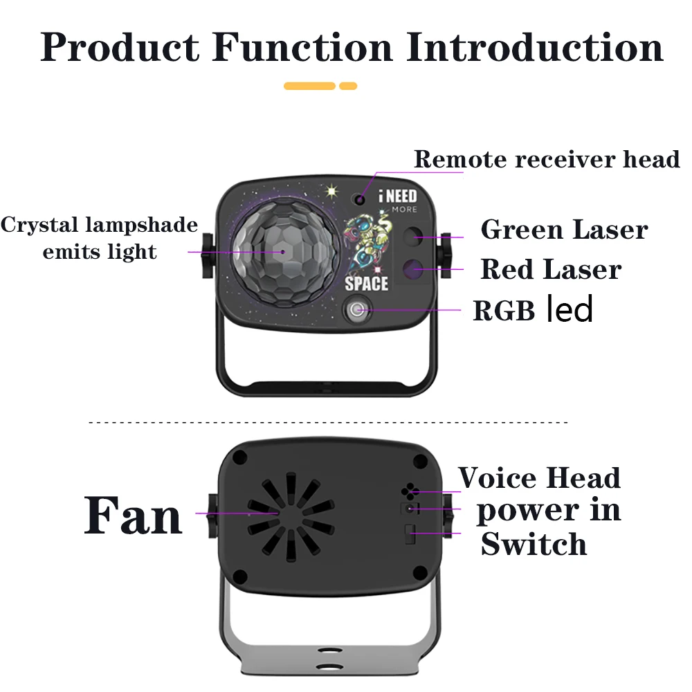 جهاز عرض ليزر صغير RG + RGB LED DJ ديسكو ضوء حفلة المرحلة الإضاءة تأثير التحكم الصوتي USB ستروب مصباح للمنزل أرضية الرقص