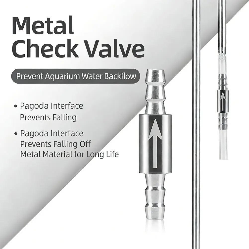 Aquarium CO2 check valve stainless steel anti drop tower type check valve fish tank CO2 generator equipment diffuser accessories