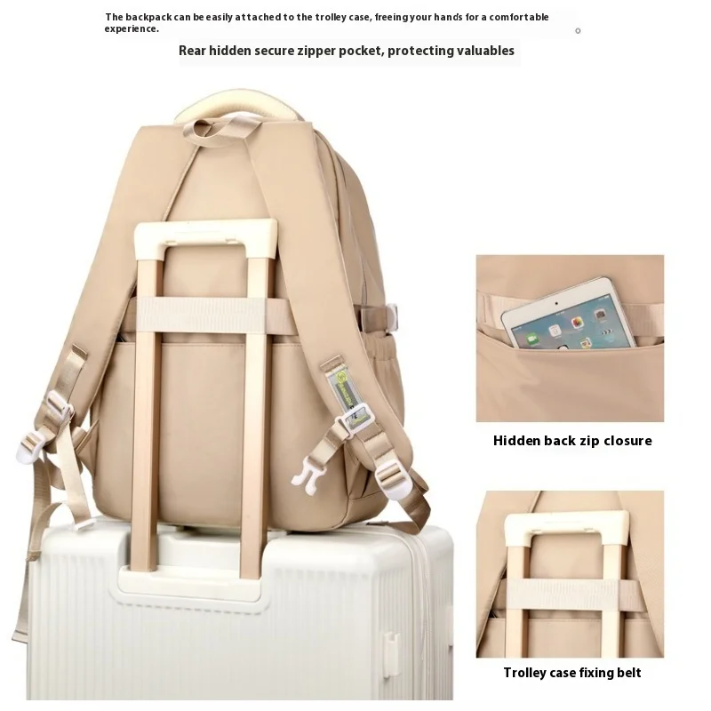 Middle high school student backpack Schoolbag for girls large-capacity waterproof bookbag college student backpack for laptop
