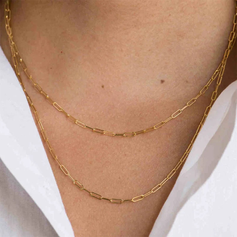 14K złoty wypełniony naszyjnik ręcznie robiony złoty Choker Boho Chain Collier Femme Kolye Collares damska biżuteria naszyjnik dla kobiet