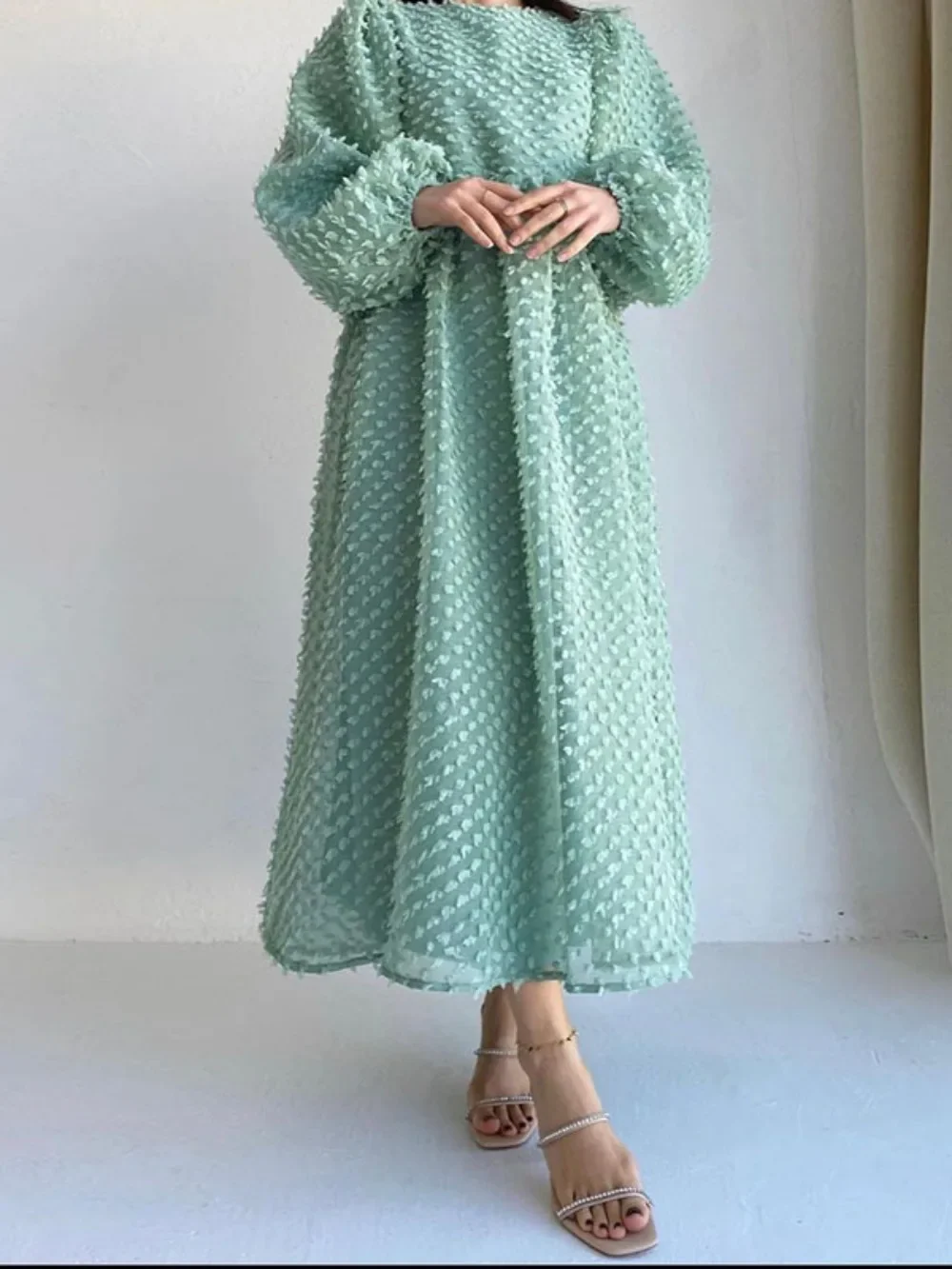 Vestido Longo Muçulmano de Festa Feminino, Eid, Ramadan, Kaftan, Kaftan, Turquia, Manga Lanterna, Abayas, Turco, Jalabiya, 2024