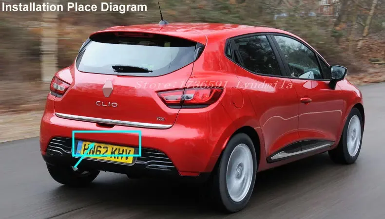 Rückfahrkamera für Renault Clio 4 IV 2012~2019 kompatibel mit Media Navigation OEM Originalbildschirm Rückfahrkamera-Set – Detail 2