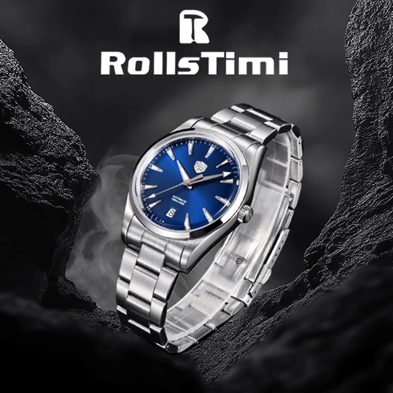 

RollsTime Men's Watches Automatic Watch Men Mechanical Wristwatches NH35 Luxury AR Sapphire Mirror Waterproof Stainless Steel