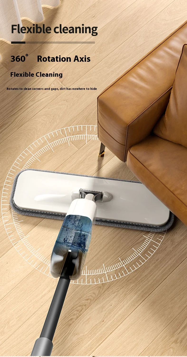 Lazy Cleaning Flat Mop mit Wassertank Mikrofaser Steam Spray Mop