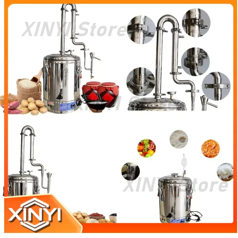 Alcohol Distiller Machine for Restaurant Grade Customizable Household Use Stainless Steel Wine Water Still
