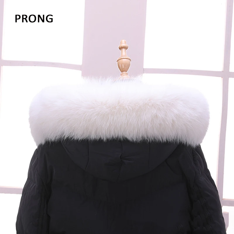 100% Real Fox Fur Collar Coat Hood Fur Strip Winter Coat Jacket Fur Collar For Women Female Neck Cap Long Warm Genuine Fur Scarf