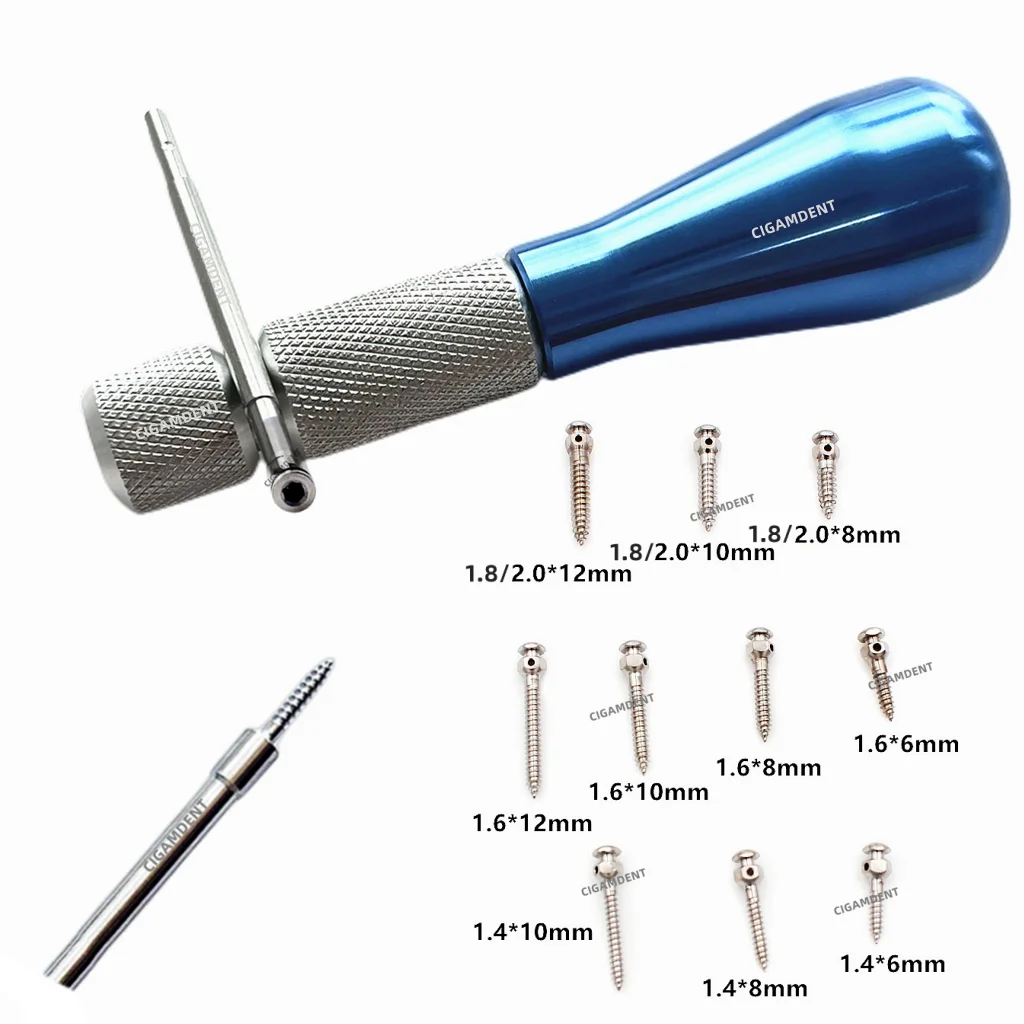 Dental Orthodontic Mini Implant Micro Titanium Screw Self Drilling Tool Dentistry Anchor Nail Handle Driver Screwdriver