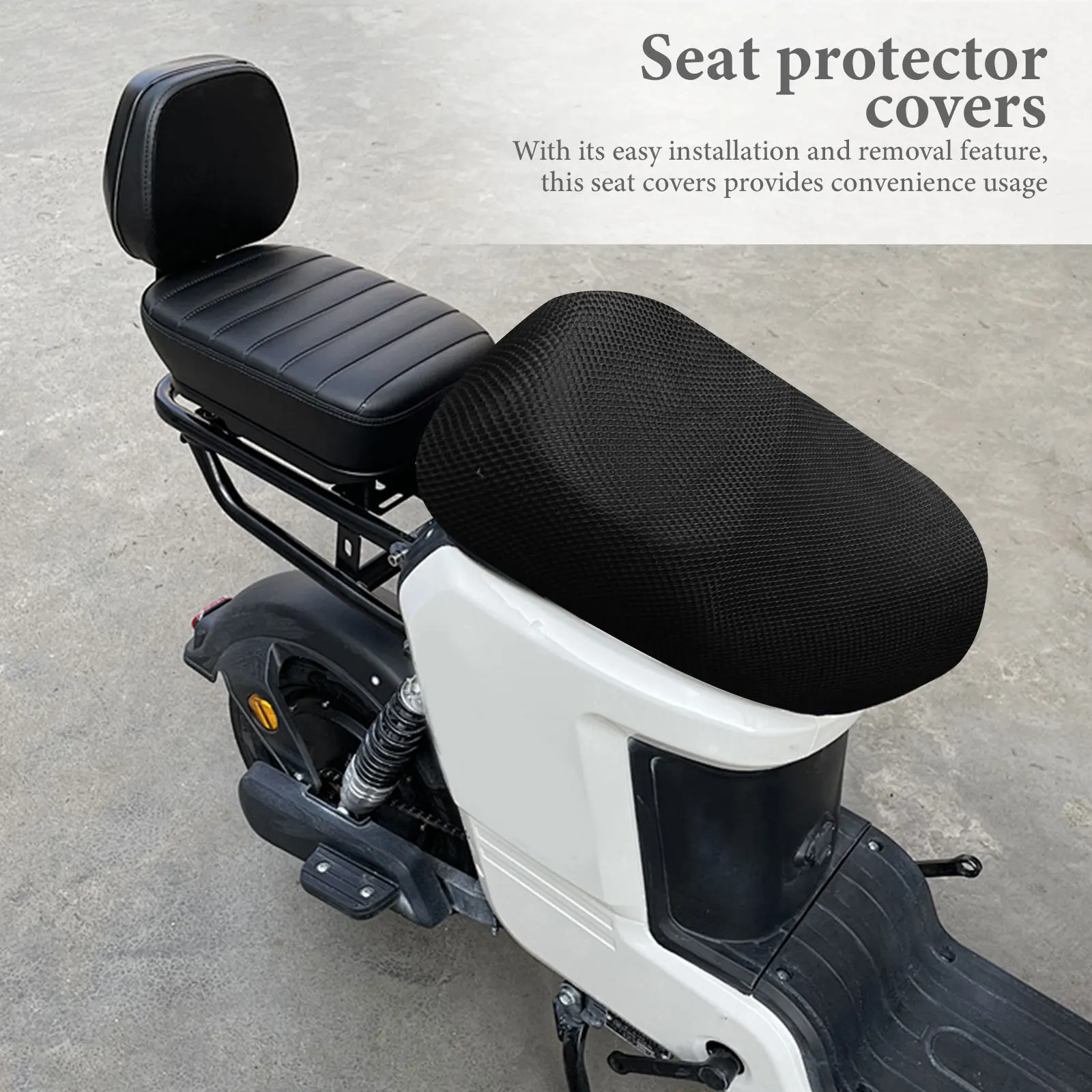 

Sun Protection Seat Cover Breathable Nonslip Motorcycle Cushion Insulation Cooling For Scooter Seats Accessory
