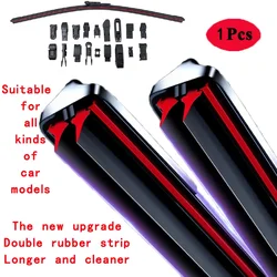 Car Windshield Wiper Blades Universal Soft Double Layer Rubber Frameless Bracketless Brushes Accessories Windscreen Window Front