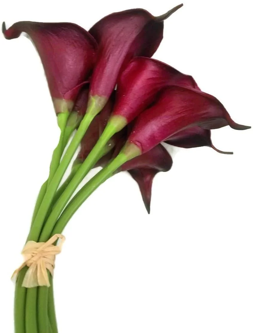 14' Realistische Latex Calla-Lilien-Sträuße Künstliche Frühlingsblumen für Heimdekoration, Hochzeitssträuße und Tischdekoration (10er-Pack) – Detail 2