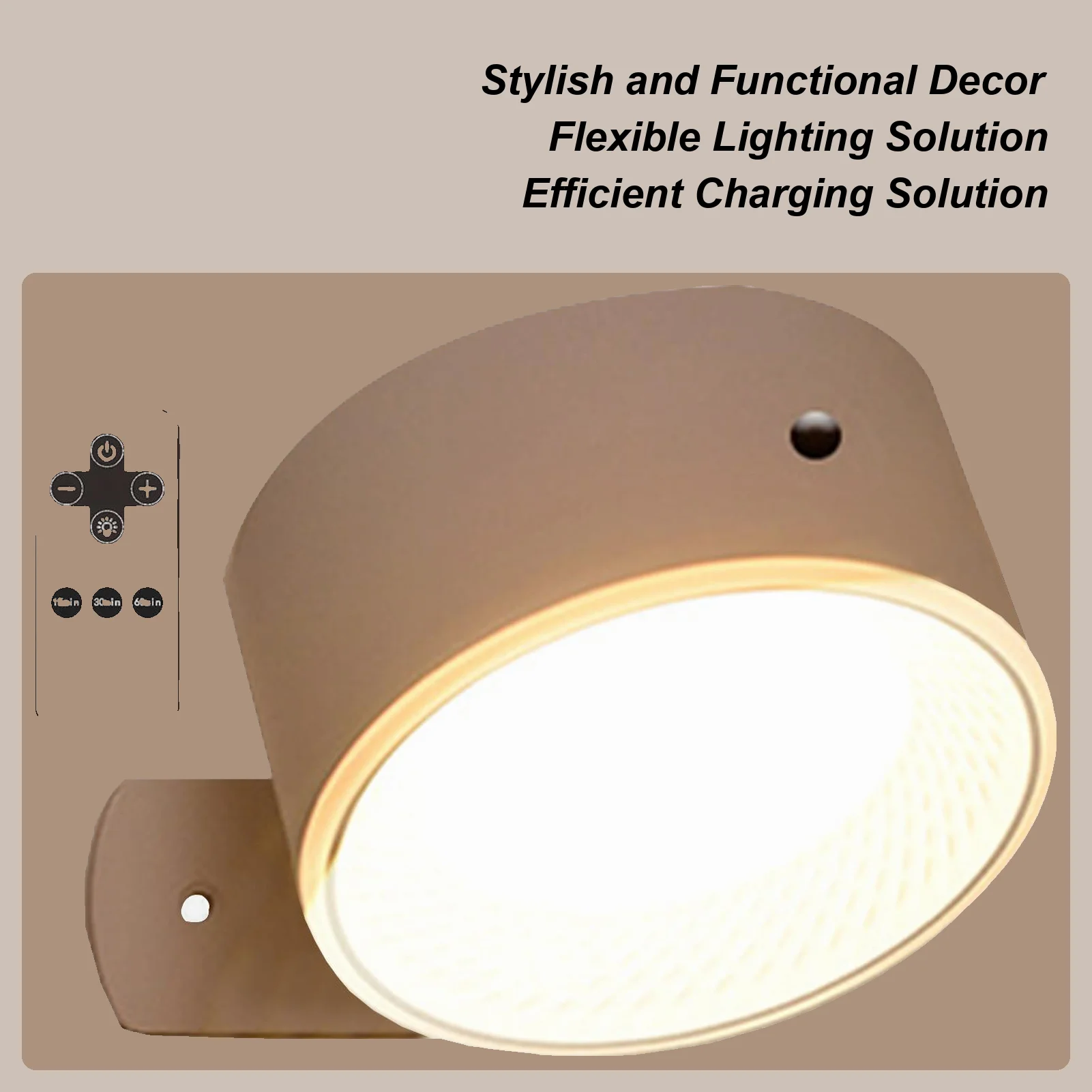 

Wall Sconce Wall Mount Lighting Sconce Rechargeable 360-Degree Rotating Illumination Modern Ornament For Nursing Art Display