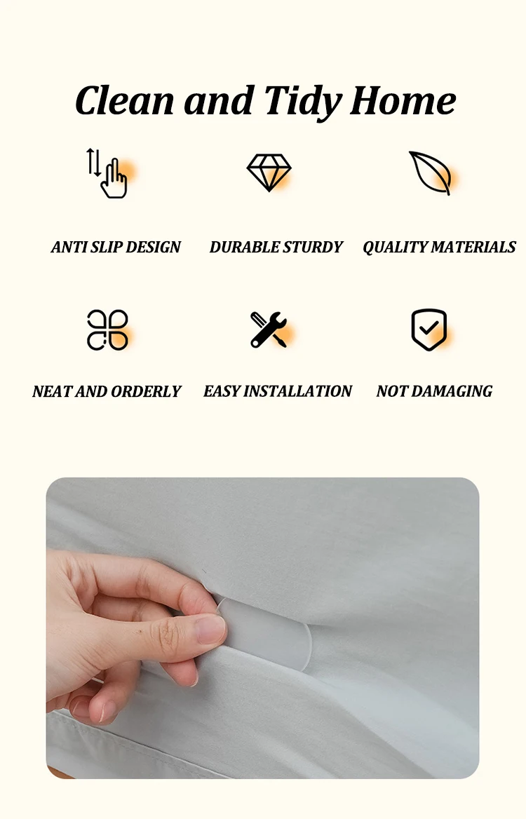 4Pcs Multifunktionale Bett Ecke Blatt Clips Hause Anti-Shift Bett Abdeckung Befestigungs Clip Nicht Slip Unsichtbare Blatt befestigungen Halter – Detail 2