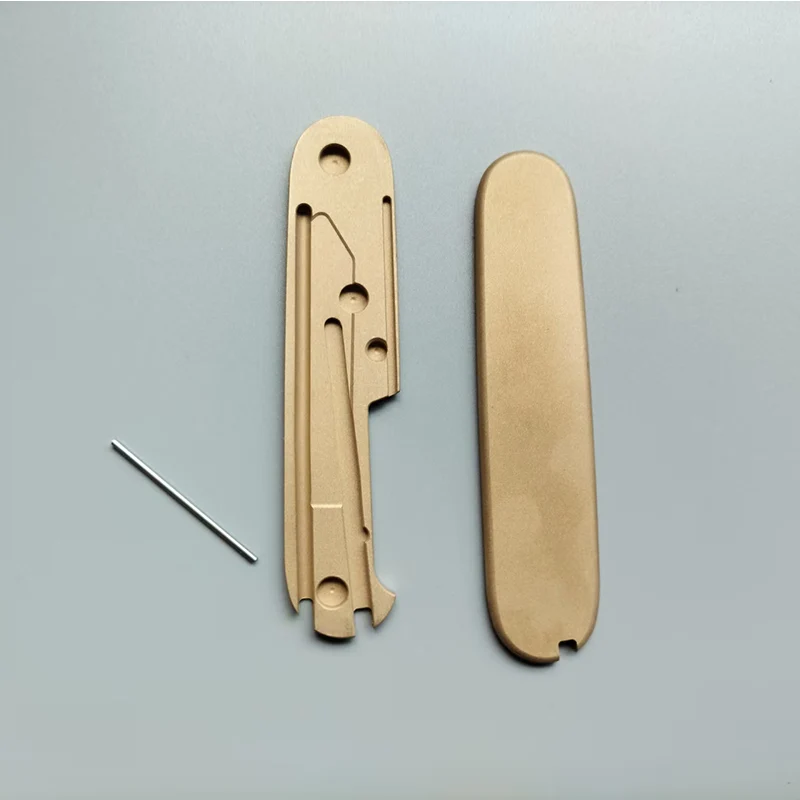 Brass Material Plane Pattern Knife Handle Patches Scales For 91MM Victorinox Swiss Army Knives With Slots of Toothpick Tweezers - Image 2