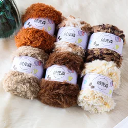 50g Furs Yarn Mink Velvet Hand Knitting Stick Needle Cotton Yarn DIY Stuffed Toy Scarf Hat Rabbit Wool Plush Doll Crochet Yarn