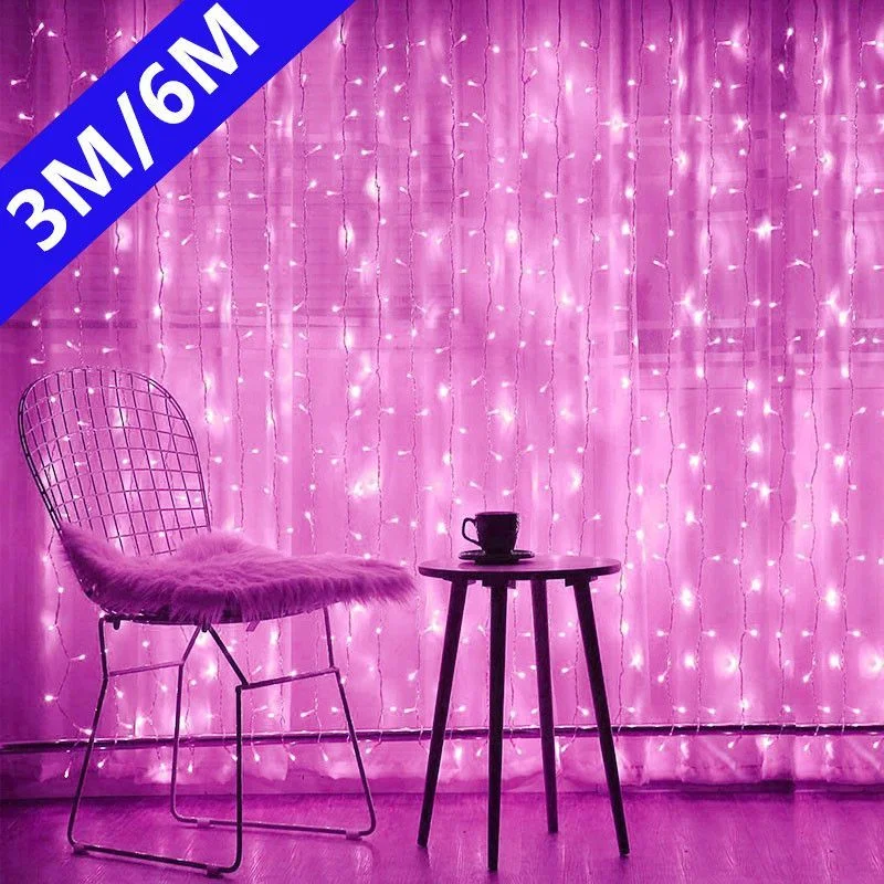 3M4M6M LED String Lights Christmas Decoration Remote Control USB Wedding Garland Curtain Lamp Holiday For Bedroom Outdoor Fairy