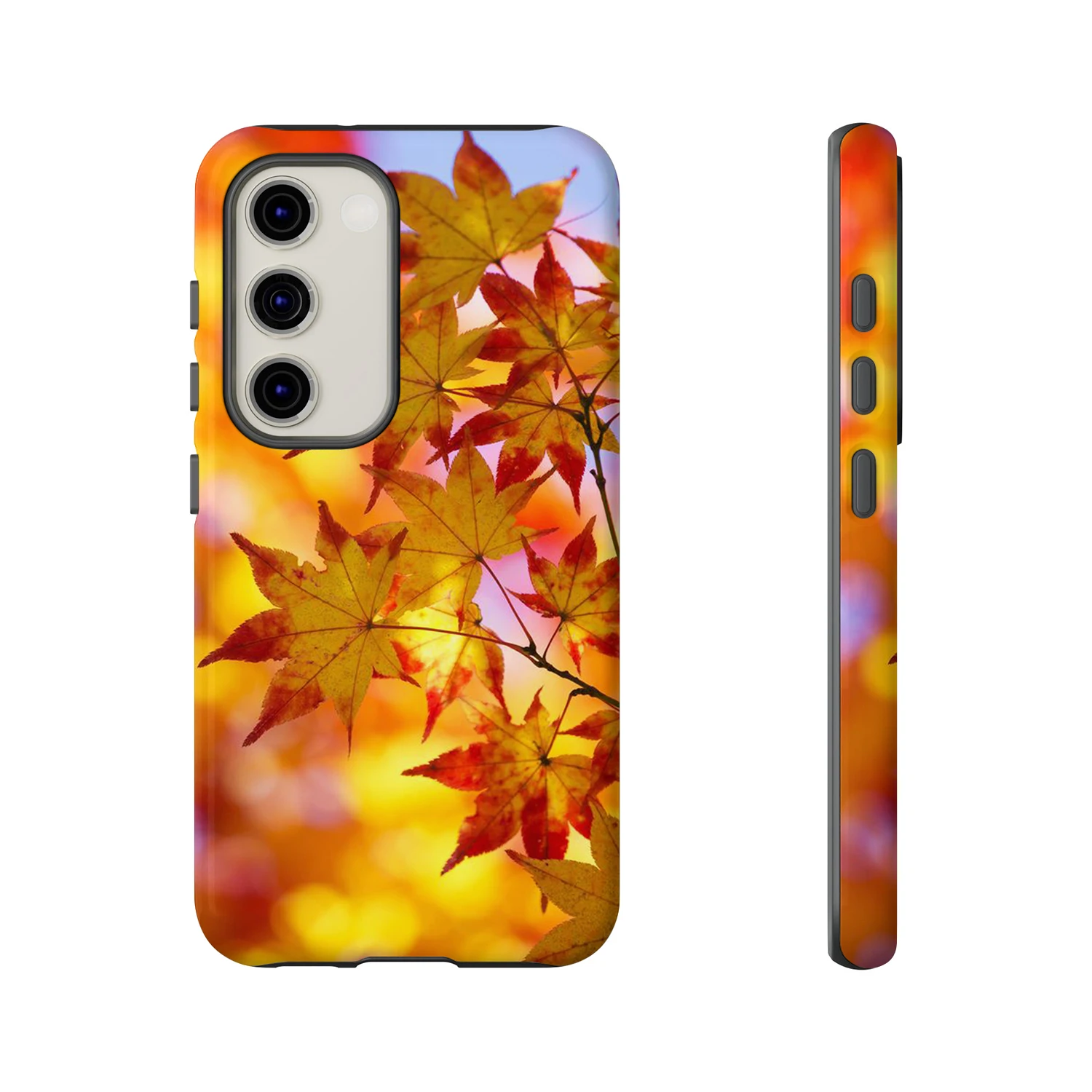 Casing Ponsel Daun Maple Kuning untuk Samsung Galaxy S25 S24 S23 S22 S21 Plus A13 A14 A15 A16 A23 A25 A32 A35 A52 A53 A54 A55 A71