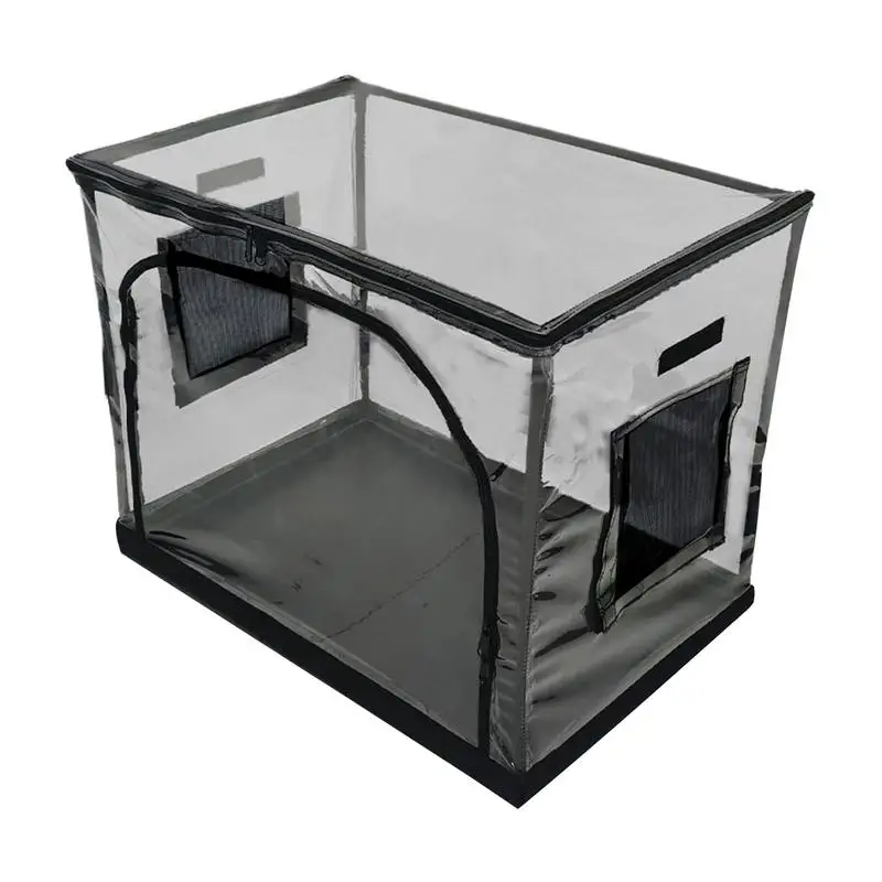 

Reptile Enclosure Spacious Turtle Tank Tent Clear Reptile Tank Enclosure for Snake Gecko Bearded Dragon with Waterproof Base