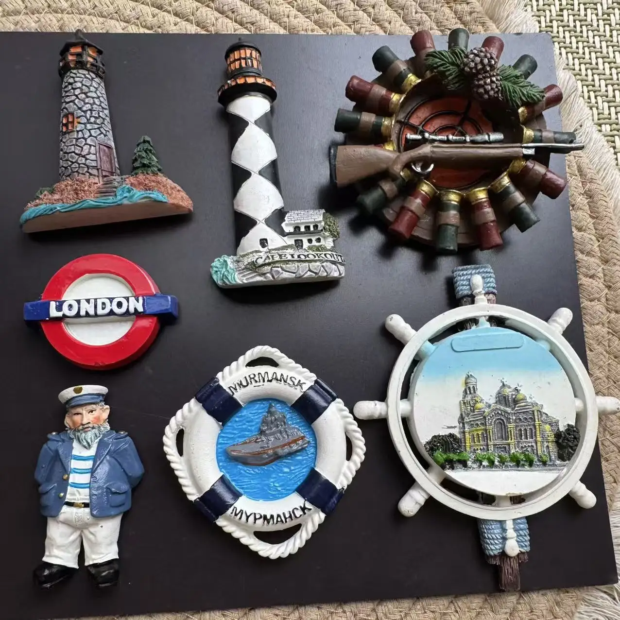 Refrigerator Magnet Souvenir for Tourist Cities, Sailor Series, London Underground Logo Refrigerator Decoration.
