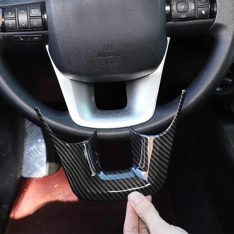 

For 15-22 Toyota Hilux steering wheel U-shaped frame decoration auto parts steering wheel U-shaped decorative frame