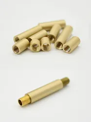 M10 hollow tooth tube diameter 13MM all copper inner tooth tube table lamp pendant brass DIY lighting accessories tooth rod
