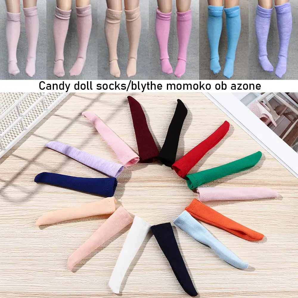 Para niñas 1/6, accesorios de ropa de regalo, calcetines de muñeca hechos a mano, medias, calcetines de tubo medio