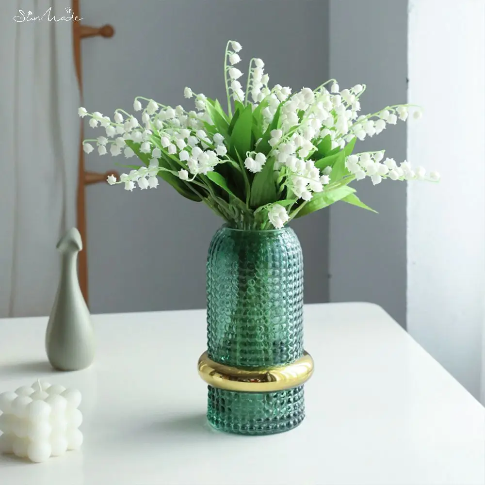 SunMade Campanula White Bellflower Artificial Plastic Flowers Home Decor Flores Artificales Garden Decoration Wedding Bouquet