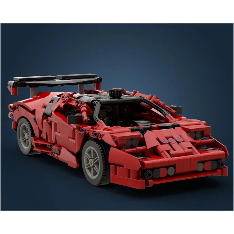 

MOC-239304 Classic New Iconic Red Supercar Building Block Model, 837 Pieces, Creative Birthday Toy Gift for Boys and Children