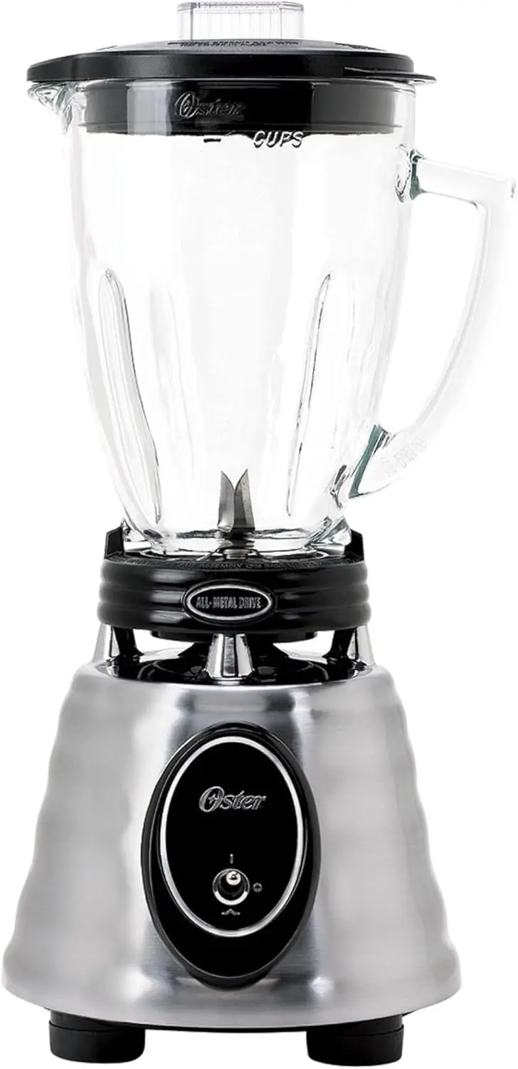 

1000W Stainless Steel Blender, 6-Cup Glass Jar, 2 Speeds, Crush Pro 4 Blade