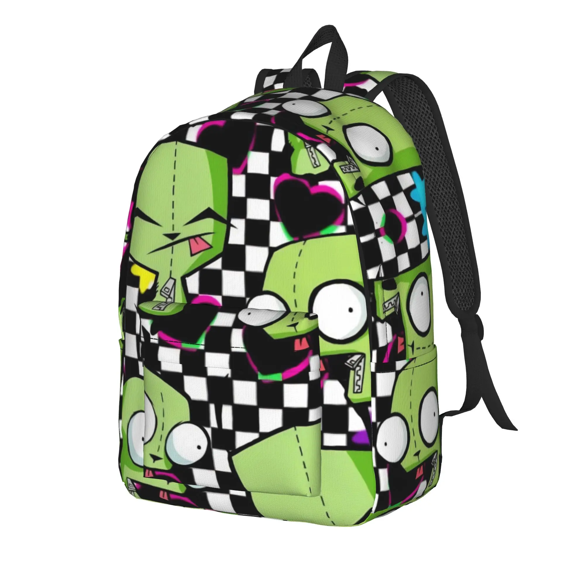 Invader Zim Gir Dib Robot Backpack American Animated Style Backpacks Male Cycling Large High School Bags Design Rucksack