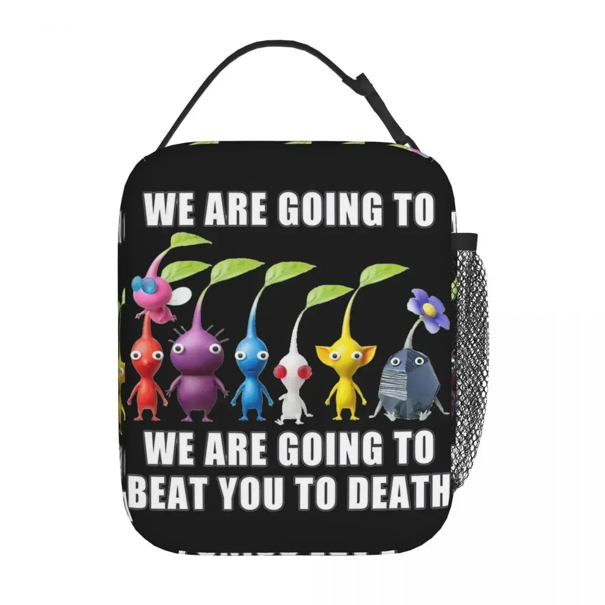 

Kawaii Pikmin Meme Изолированная сумка для обеда для путешествий Забавные коробки для хранения продуктов для видеоигр Портативный холодильник Термальный ланч-бокс
