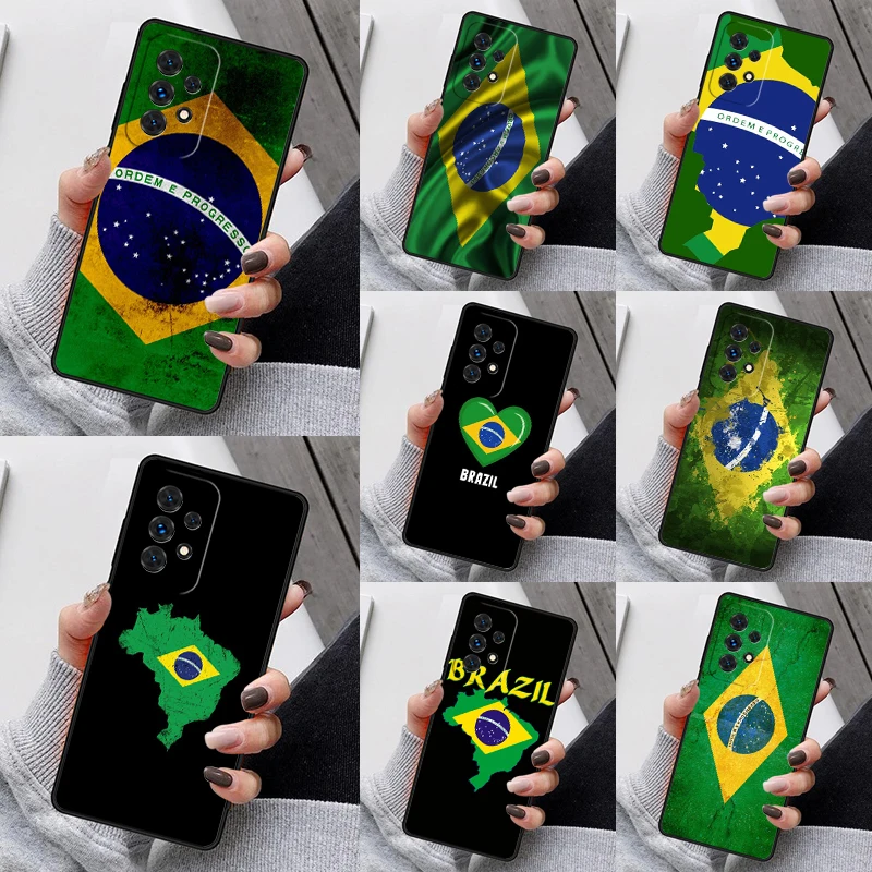 Brazil Brazilian flag Phone Case For Samsung Galaxy S23 S21 S20 FE S24 S22 Ultra Note20 S10 S9 S8 Plus A40 A52 A12 A13 A53