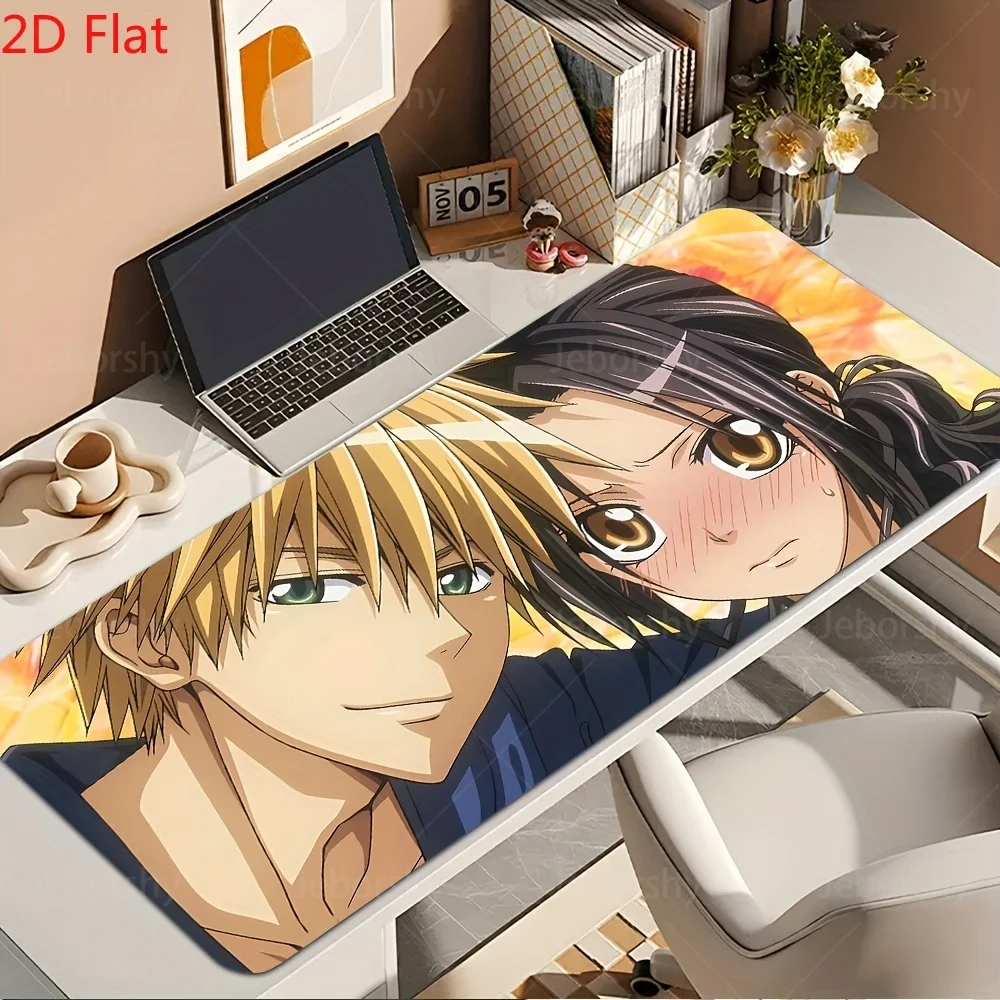Vibrant Anime Couple Portrait Desk Mat Smooth Surface Office & Gaming Pad