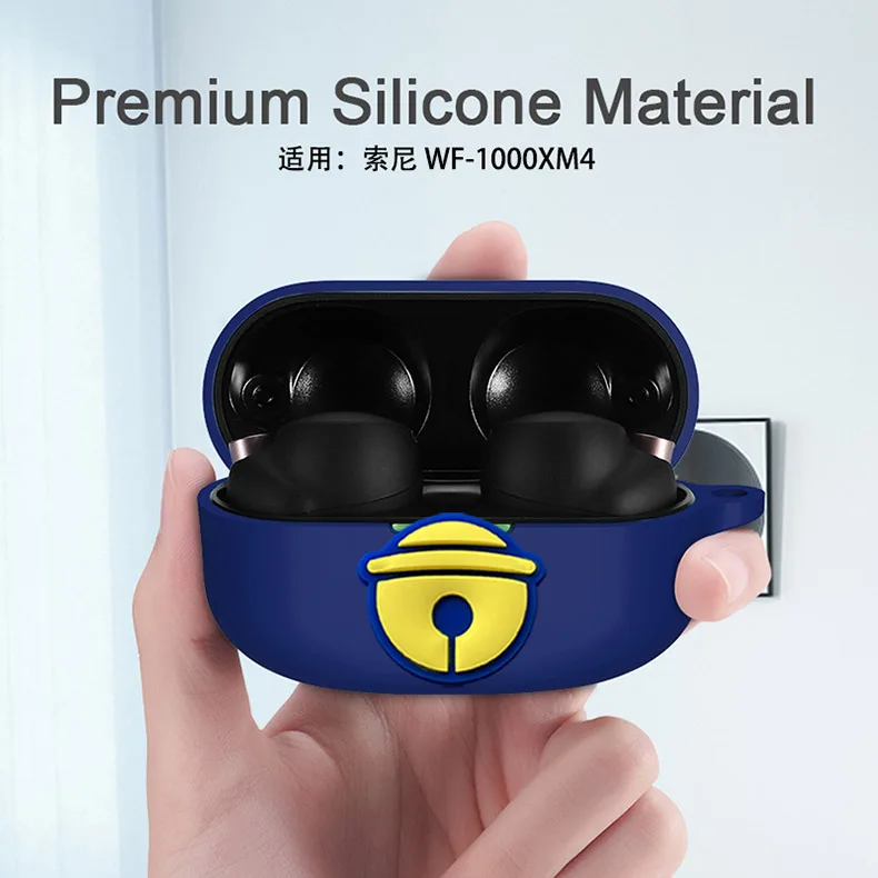 Capa protetora de silicone Para Sony WF 1000XM4 bonito dos desenhos animados soft shell Para Sony 1000 XM4 Bluetooth fone de ouvido