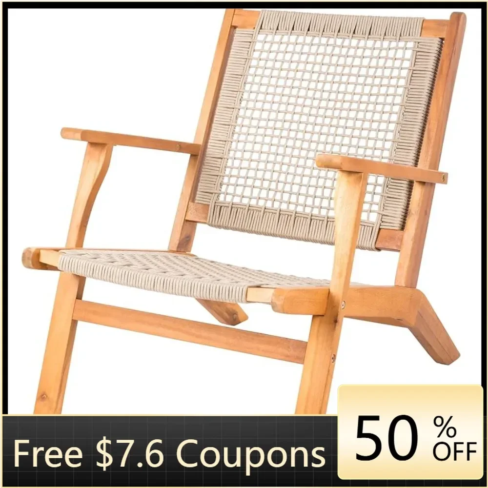 

Vega Natural Stain Outdoor Chair Acacia Wood Construction Hand Woven Seat Mid Century Design Comfortable Freight Free Chairs