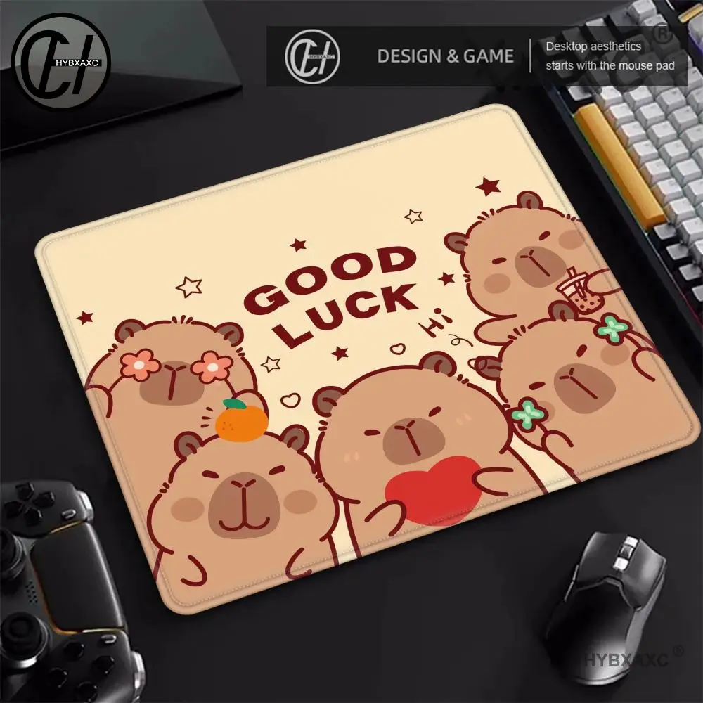 

Cute Capybara Cartoon Small Mouse Pad Non-Slip Rubber Office Desk Decoration Mousepad Anime Desk Pad Room Carpet Keyboard Pad
