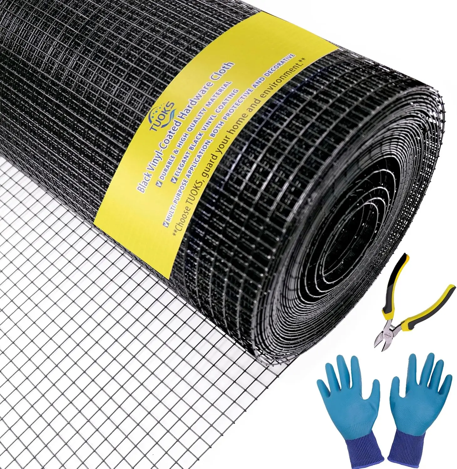 

1/2 Inch PVC Coated Welded Wire Mesh Roll, 24x100ft, 19 Gauge for Fencing and Animal Enclosures