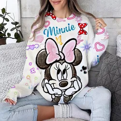 New Merry Christmas Disney Mickey Mouse Fall Harajuku Crew Neck Casual Women's/Men's Long Sleeve Sweatshirt Top Y2K