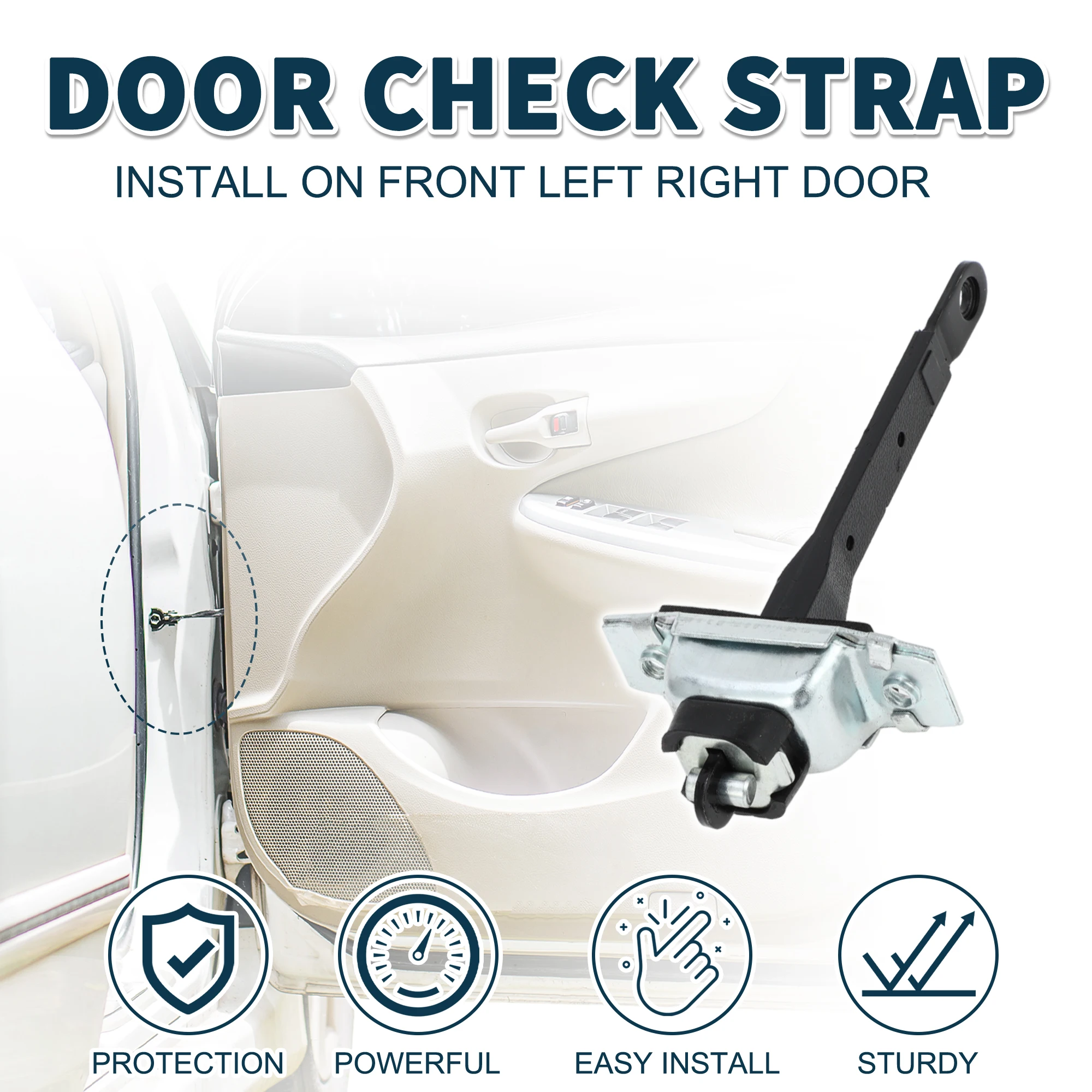 UXCELL Door Check Strap Stopper Limiter for Toyota Pickup 6861035030 Front Left Right Door Check Bracket Stop Door Checker