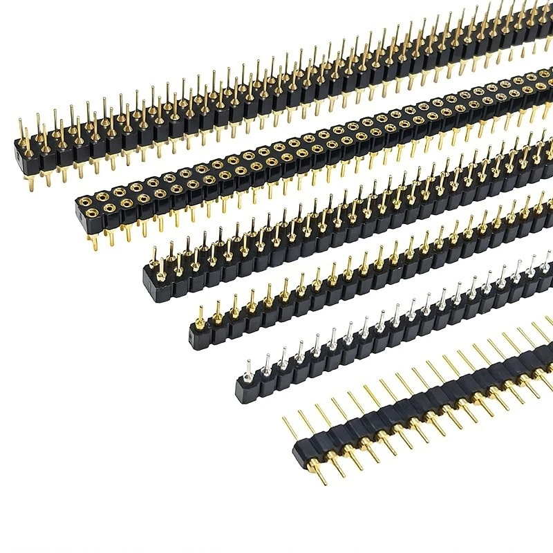 5PCS 2.54mm Round Hole Female Connector Round Connector Single Row 1X40P Double Row Connector Digital Tube Socket Arduino