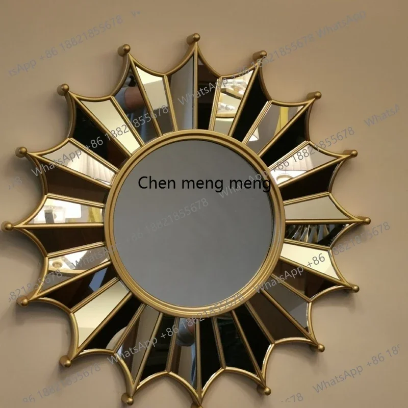 

Aluminum alloy plate mirror frame corridor with wall lamp hanging mirror edge wall hanging decorative mirror