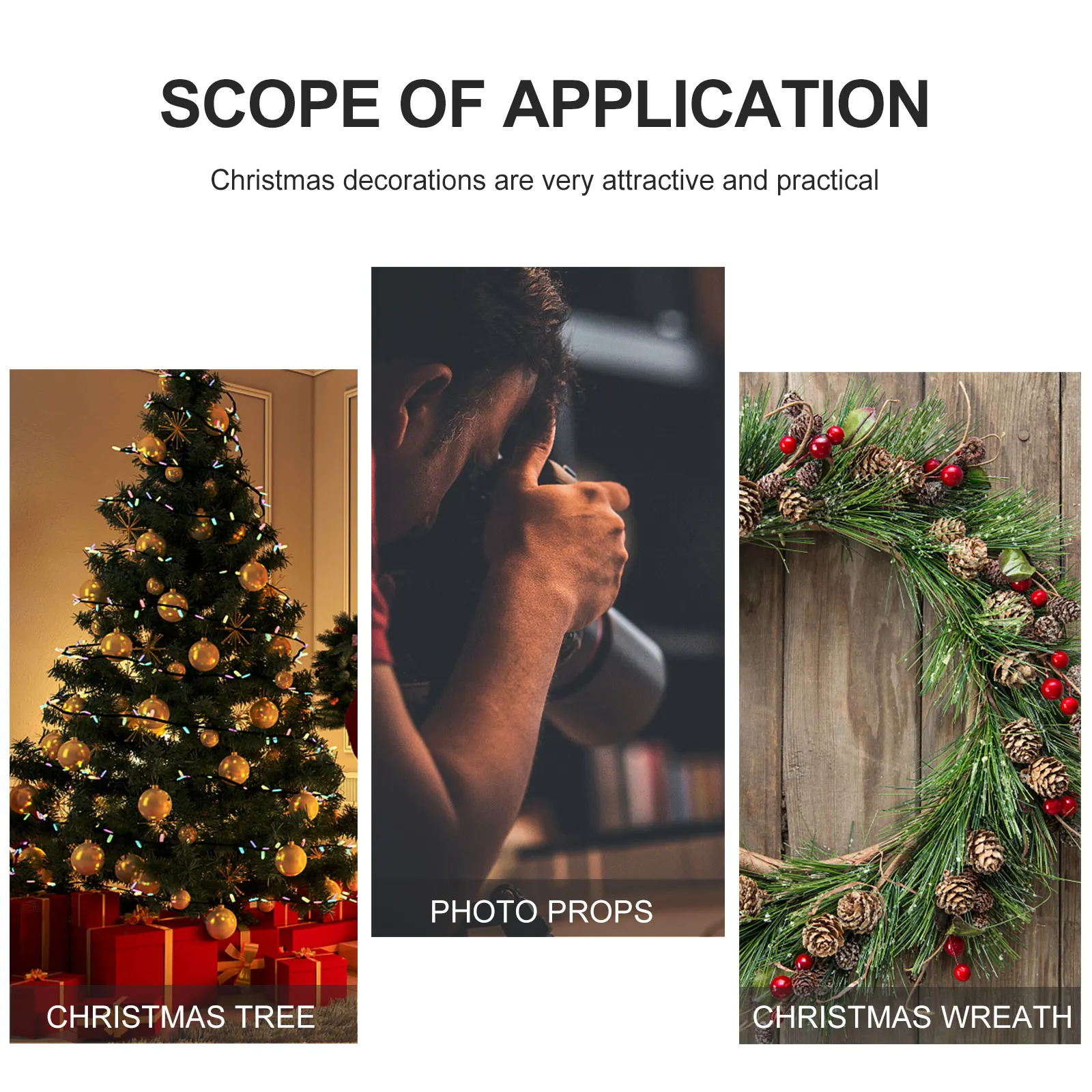 

4Pcs Christmas Decorative Flower Simulation Glitter Artificial Flower Xmas Tree Adornment Christmas Tree Adornment