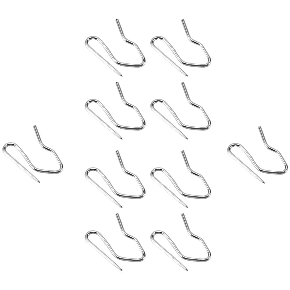 Newest 10pcs Curtain Drapery Pin Hooks - Silvery