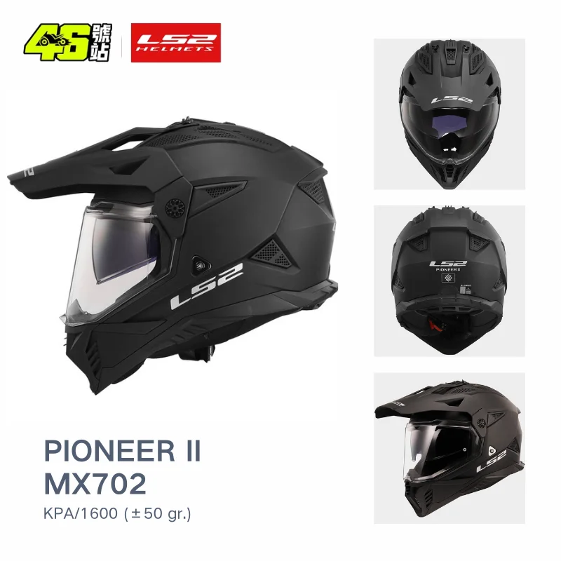 

LS2 PIONEER II Adventure Helmets MX702 Motorcycle Helmet Visor Helmet ECE06 Off Road Capacete New Arrival Double visor helmet