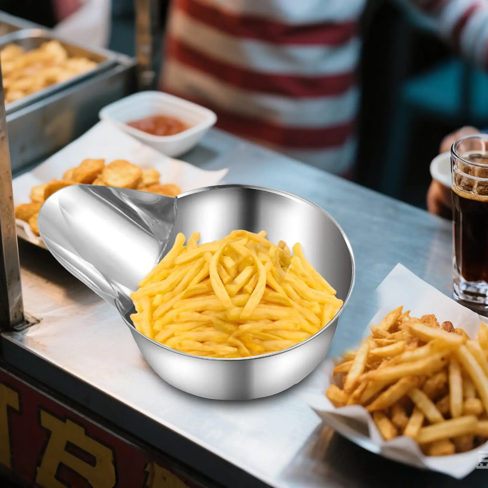 

Совок для обслуживания пищевых продуктов, ложка для жареной курицы из нержавеющей стали для кухни, инструмент для приготовления еды с носиком «утконос»