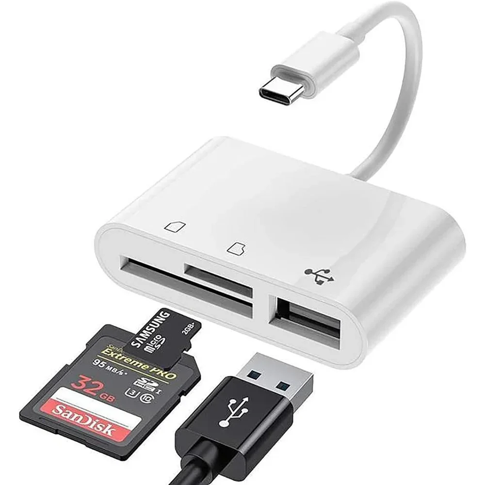 Type-C Adapter TF CF SD Memory Card Reader OTG Writer Compact Flash USB-C for IPad Pro Huawei for Macbook USB Type C Cardreader