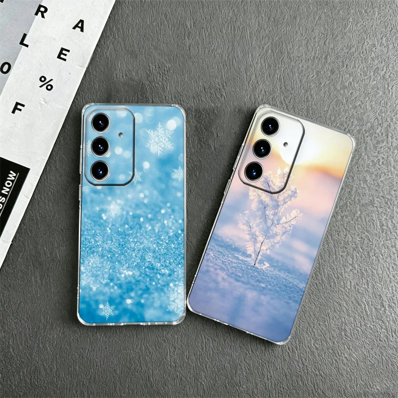 Soft Light Snow Mountain View Phone Case for Samsung A53 A52S A33 A32 A32 A22 A13 A12 Galaxy A04E A03S Core A02S A50S A51 A71 A7