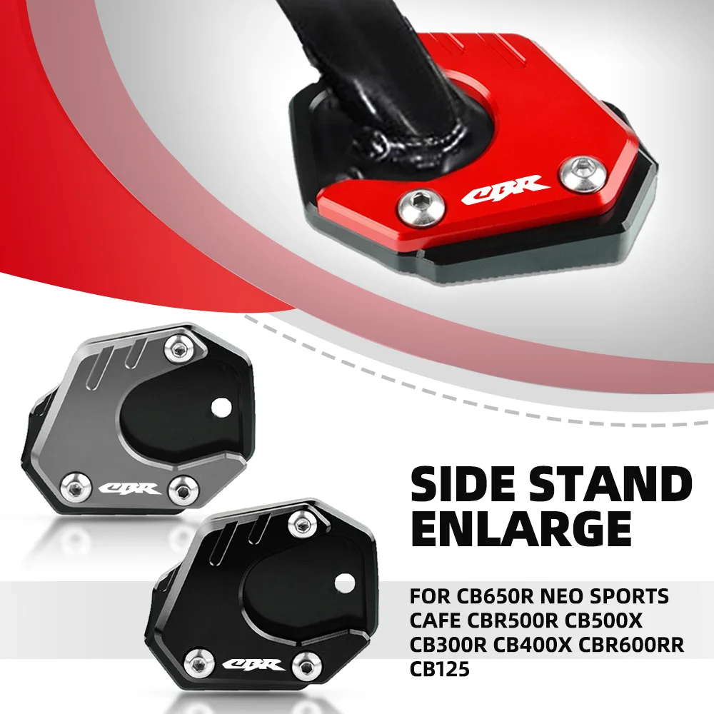 

Aluminum Side Stand Enlarge FOR HONDA CB650R Neo Sports Cafe CBR500R CB500X CB300R CB400X CBR600RR CB125R Motorcycle Accessories