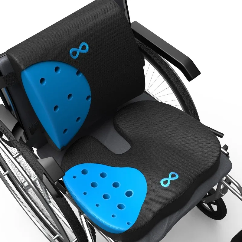 

Gel Infused Memory Foam Car Seat Cushion & Lumbar Pillow Combo for Tailbone Pain, Sciatica, Sitting Fatigue