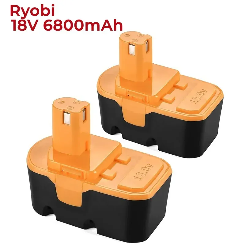 Upgraded 18V 6800mAh Ni-Mh Replacement Battery for Ryobi 18V Battery One+ Compatible with P100 P101 ABP1801 ABP1803 BPP1820