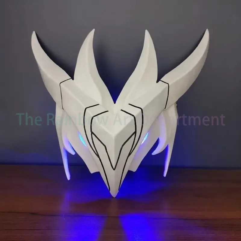 لعبة الهالوين League of Legends cos Yon Face Mask Dress Up Prom Demon Resin Glow Mask